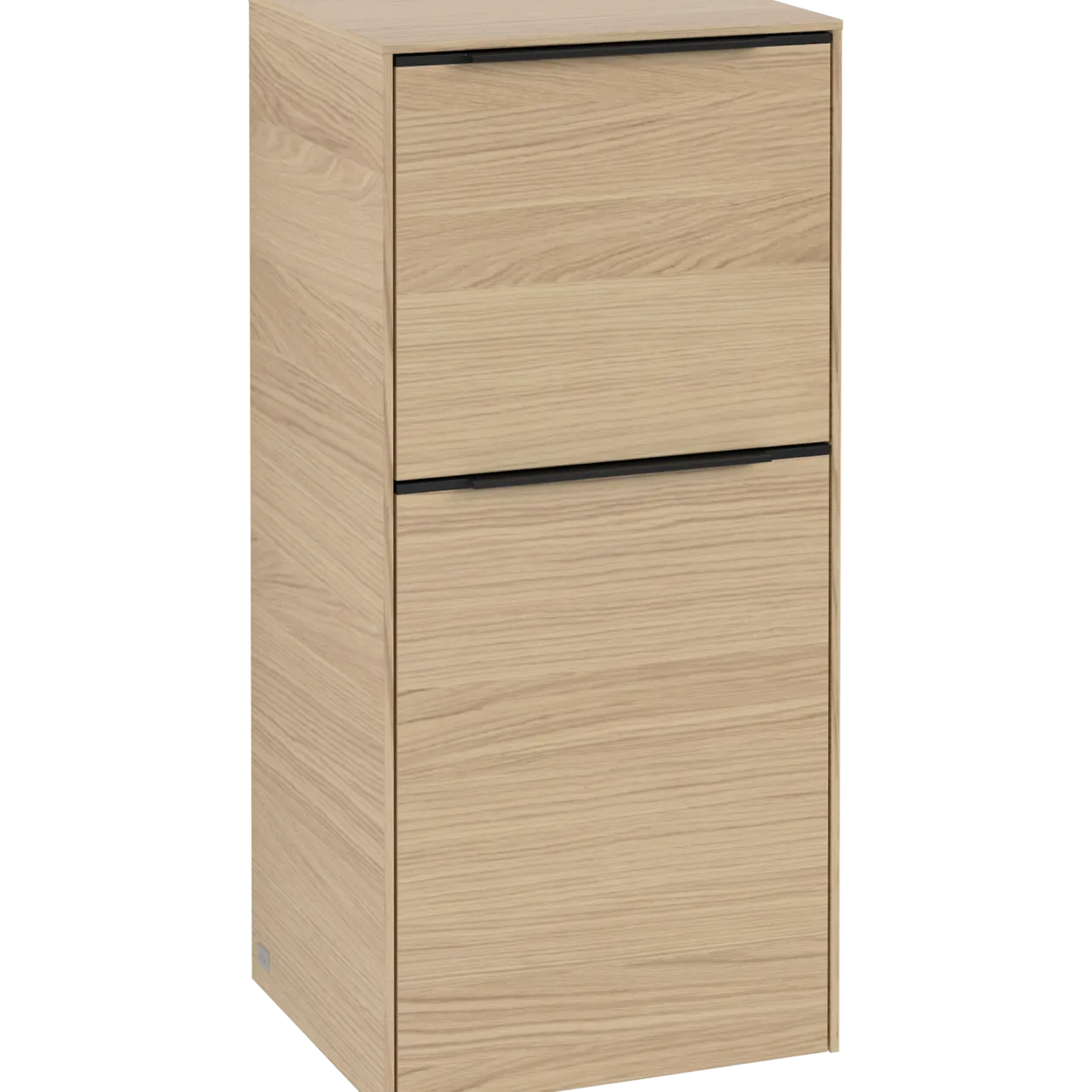 V&b subway 3.0 sideskap 40x86 høyre nordic oak håndtak i volcano black