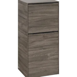 V&b subway 3.0 sideskap 40x86 høyre stone oak håndtak i volcano black