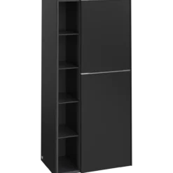V&b subway 3.0 sideskap 57x120 høyre volcano black håndtak i krom