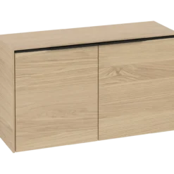 V&b subway 3.0 sideskap 80x42 nordic oak håndtak i volcano black