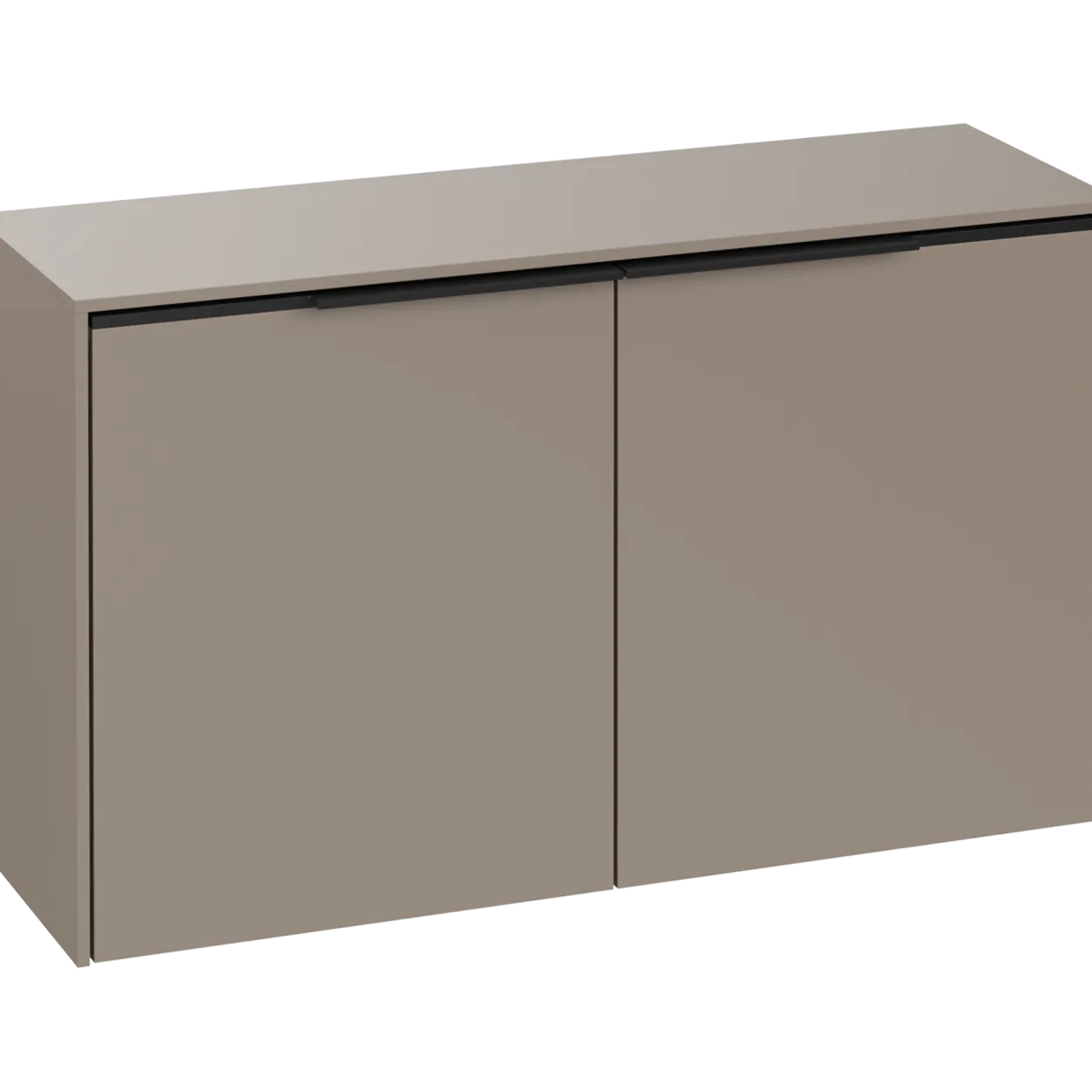 V&b subway 3.0 sideskap 80x42 taupe håndtak i volcano black