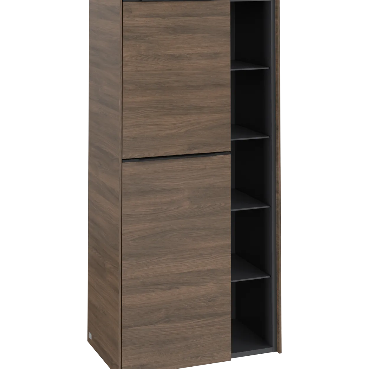 V&b subway 3.0 sideskap 57x120 venstre arizona oak håndtak i volcano black