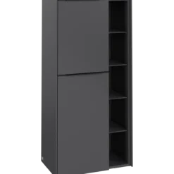 V&b subway 3.0 sideskap 57x120 venstre black graphite håndtak i volcano