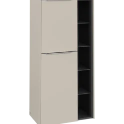 V&b subway 3.0 sideskap 57x120 venstre cashmere grey håndtak i krom