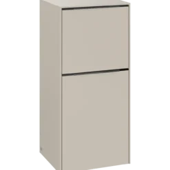 V&b subway 3.0 sideskap 40x86 venstre cashmere grey håndtak i møbelets farge
