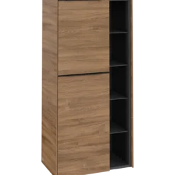 V&b subway 3.0 sideskap 57x120 venstre kansas oak håndtak i volcano black