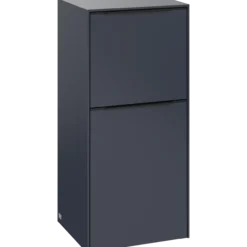 V&b subway 3.0 sideskap 40x86 venstre marine blue håndtak i volcano black