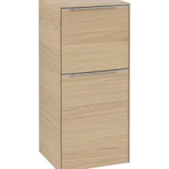 V&b subway 3.0 sideskap 40x86 venstre nordic oak håndtak i krom