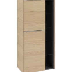 V&b subway 3.0 sideskap 57x120 venstre nordic oak håndtak i krom