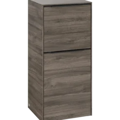 V&b subway 3.0 sideskap 40x86 venstre stone oak håndtak i volcano black