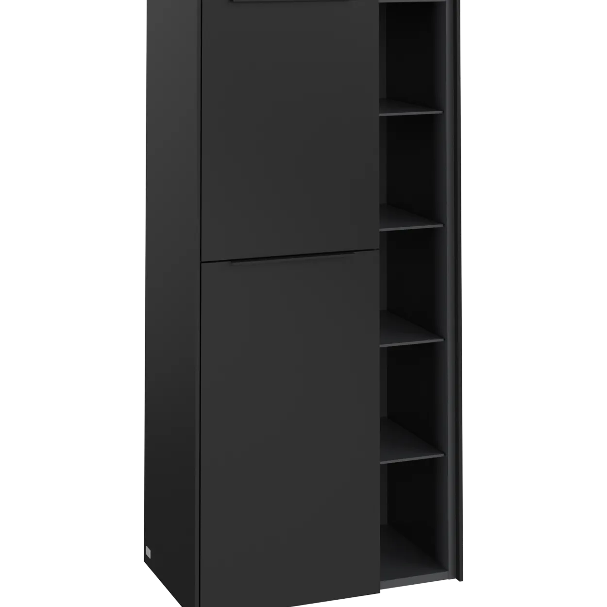 V&b subway 3.0 sideskap 57x120 venstre volcano black håndtak i møbelets farge