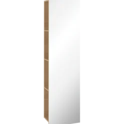 V&b subway 3.0 speilhylle 40x171 venstre nordic oak håndtak i krom