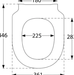 V&b subway 3.0 toalettsete m/softclose og quick-release hvit