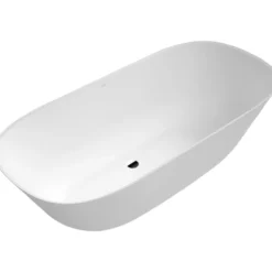 V&b theano frittstående badekar 170x75 stone white