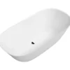 V&b theano frittstående badekar 155x75 stone white