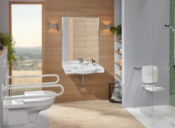 V&b vicare function sammenleggbar armstøtte 85 cm hvit alpin