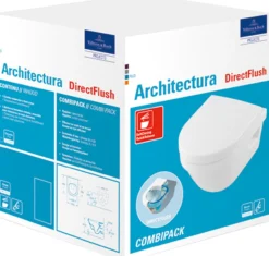 Villeroy & boch architectura omnia veggskål m/sete & åpen spylekant, hvit alpin