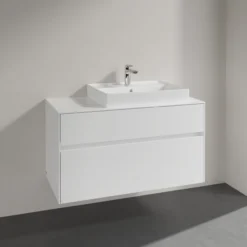 Villeroy & boch collaro servantskap 100 for servant høyre 60 cm m/2 skuffer hvit høyglans