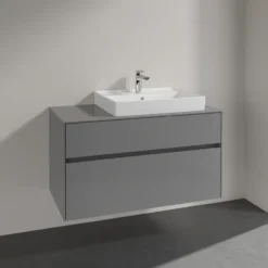 Villeroy & boch collaro servantskap 100 for servant høyre 60 cm m/2 skuffer grå høyglans