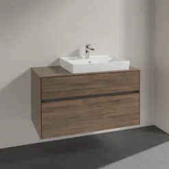 Villeroy & boch collaro servantskap 100 for servant høyre 60 cm m/2 skuffer arizona eik