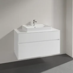Villeroy & boch collaro servantskap 100 for servant midt 60 cm m/2 skuffer hvit matt