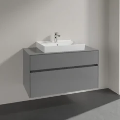 Villeroy & boch collaro servantskap 100 for servant midt 60 cm m/2 skuffer grå høyglans