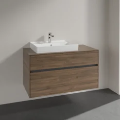 Villeroy & boch collaro servantskap 100 for servant venstre 60 cm m/2 skuffer arizona eik