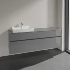 Villeroy & boch collaro servantskap 160 for servant venstre 60 cm m/4 skuffer grå høyglans