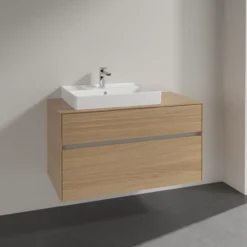 Villeroy & boch collaro servantskap 100 for servant venstre 60 cm m/2 skuffer nordisk eik
