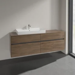 Villeroy & boch collaro servantskap 160 for servant venstre 80 cm, 4 skuffer arizona eik