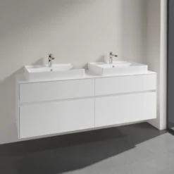 Villeroy & boch collaro servantskap 160 for 2stk servant 60 cm m/4 skuffer hvit høyglans