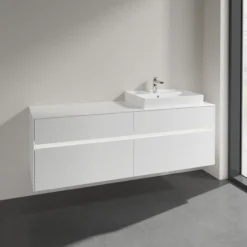 Villeroy & boch collaro servantskap 160 m/lys for servant høyre 60 cm m/4 skuffer hvit matt