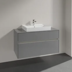 Villeroy & boch collaro servantskap 100 m/lys for servant midt 60 cm m/2 skuffer grå høyglans