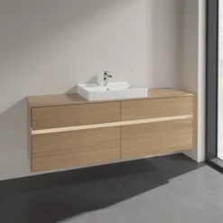 Villeroy & boch collaro servantskap 160 m/lys for servant midt 60 cm m/4 skuffer nordisk eik