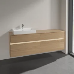 Villeroy & boch collaro servantskap 160 m/lys for servant venstre 60 cm m/4 skuffer nordisk eik