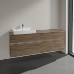 Villeroy & boch collaro servantskap 160 m/lys for servant venstre 60 cm m/4 skuffer arizona eik