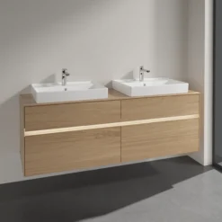 Villeroy & boch collaro servantskap 160 m/lys for 2stk servant 60 cm m/4 skuffer nordisk eik