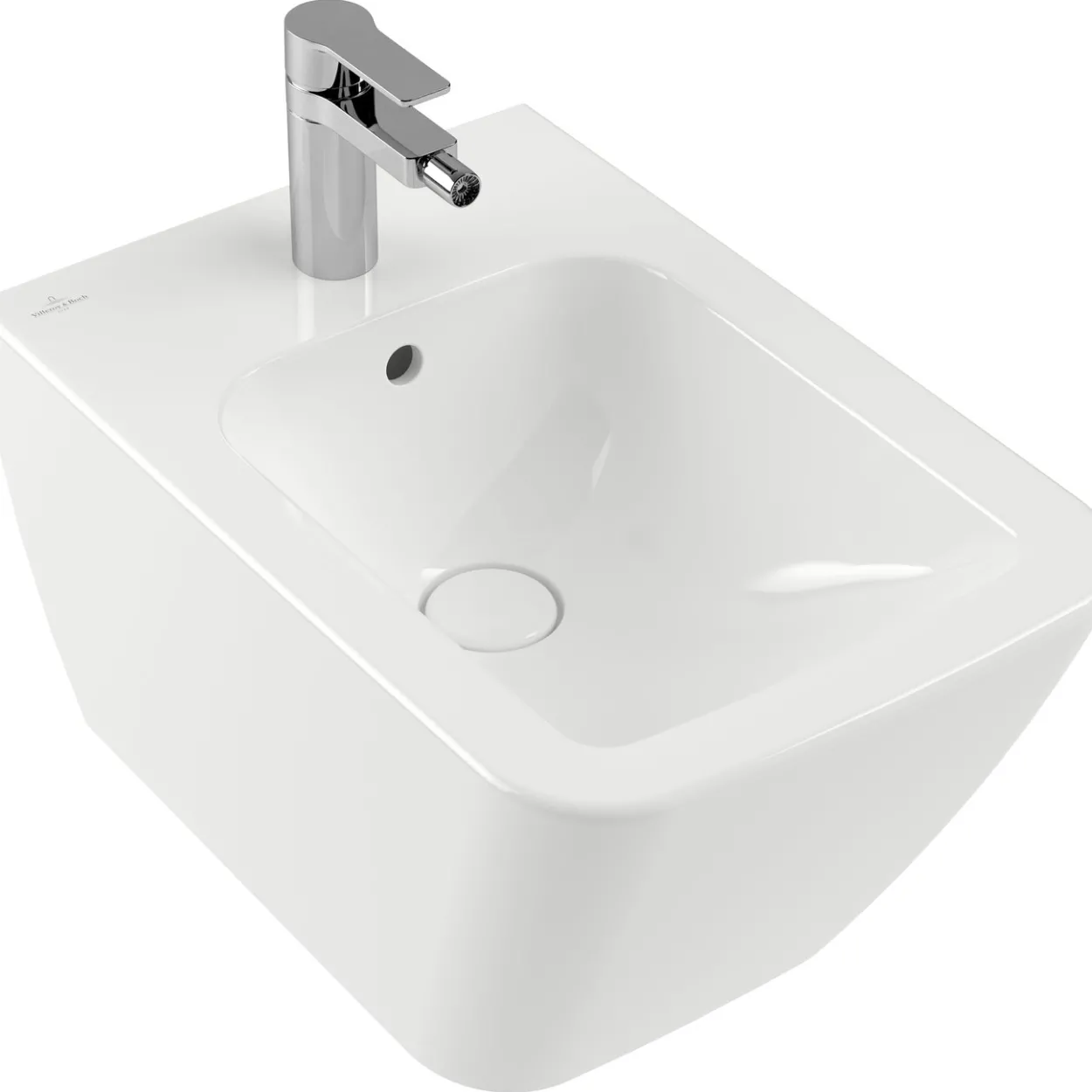 Villeroy & boch finion bidé vegghengt, hvit alpin ceramicplus
