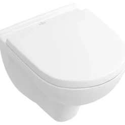 Villeroy & boch o.novo compact veggskål m/toalettsete, hvit alpin