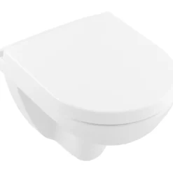 Villeroy & boch o.novo compact veggskål m/toalettsete og åpen spylekant, hvit alpin