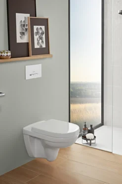 Villeroy & boch o.novo veggskål m/åpen spylekant, hvit alpin