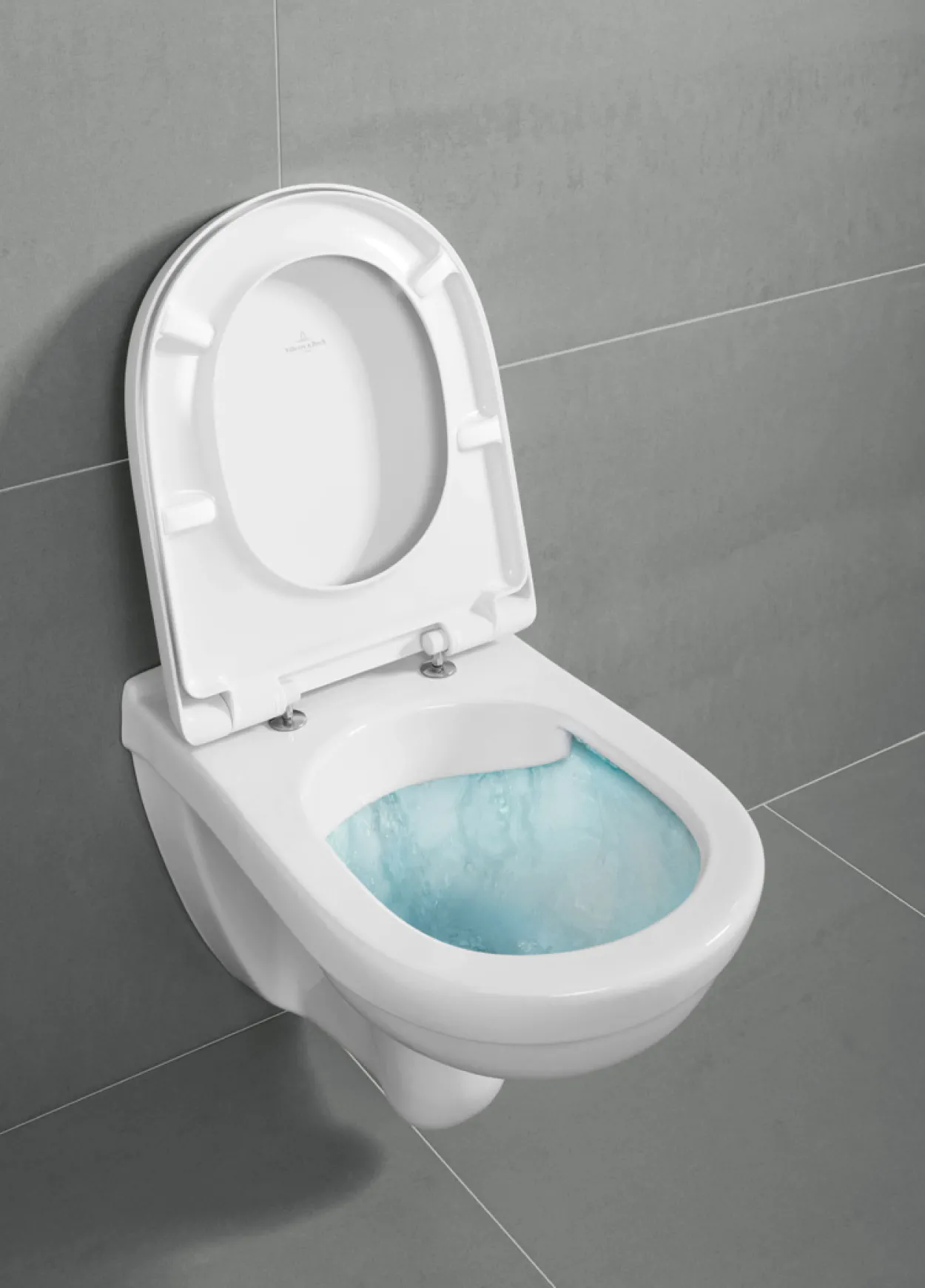 Villeroy & boch o.novo veggskål m/åpen spylekant, hvit alpin