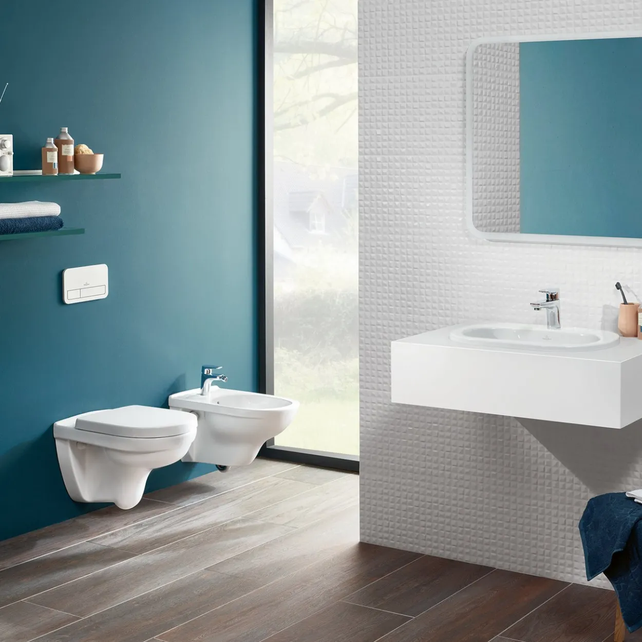 Villeroy & boch targa veggskål m/direct flush og sete