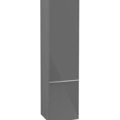 Villeroy & boch venticello høyskap venstre grå høyglans m/1 dør, 404 x 1546 x 347 mm