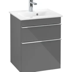 Villeroy & boch venticello servantskap grå høyglans m/2 skuffer, 466 x 590 x 400 mm