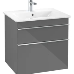 Villeroy & boch venticello servantskap grå høyglans m/2 skuffer, 603 x 590 x 477 mm