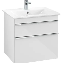 Villeroy & boch venticello servantskap hvit høyglans m/2 skuffer, 603 x 590 x 477 mm
