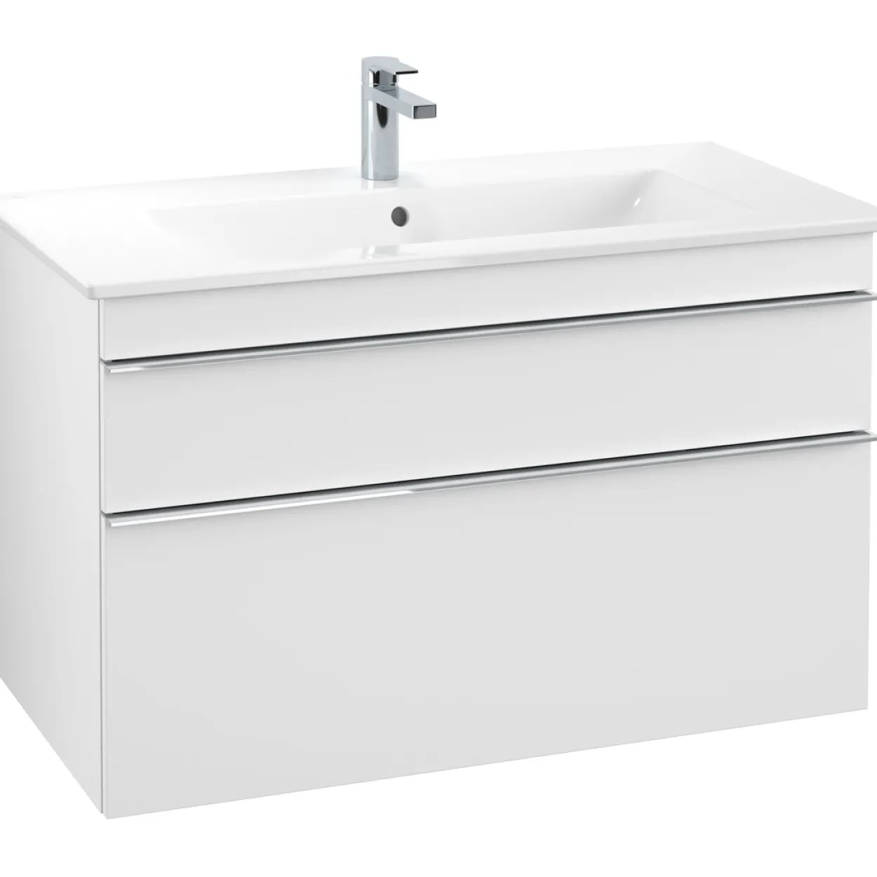 Villeroy & boch venticello servantskap hvit matt m/2 skuffer 953 x 590 x 477 mm