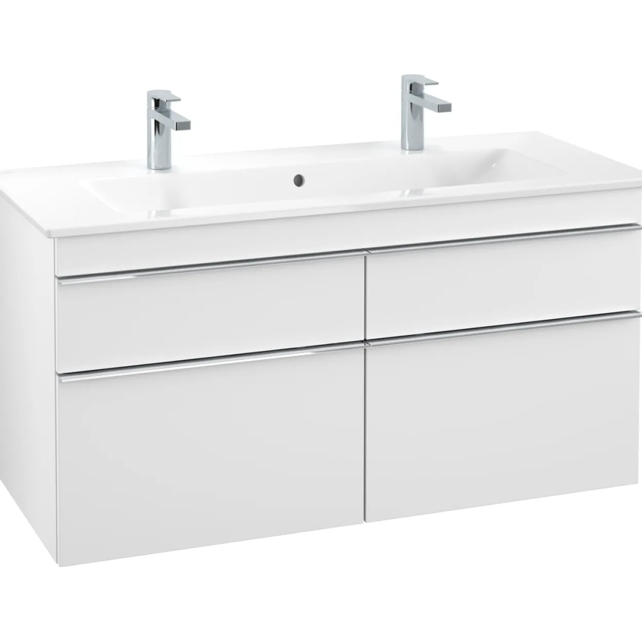 Villeroy & boch venticello servantskap hvit matt m/4 skuffer 1153 x 590 x 477 mm