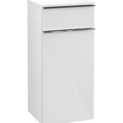 Villeroy & boch venticello sideskap venstre hvit høyglans m/1 dør & 1 skuff, 404 x 866 x 347 mm